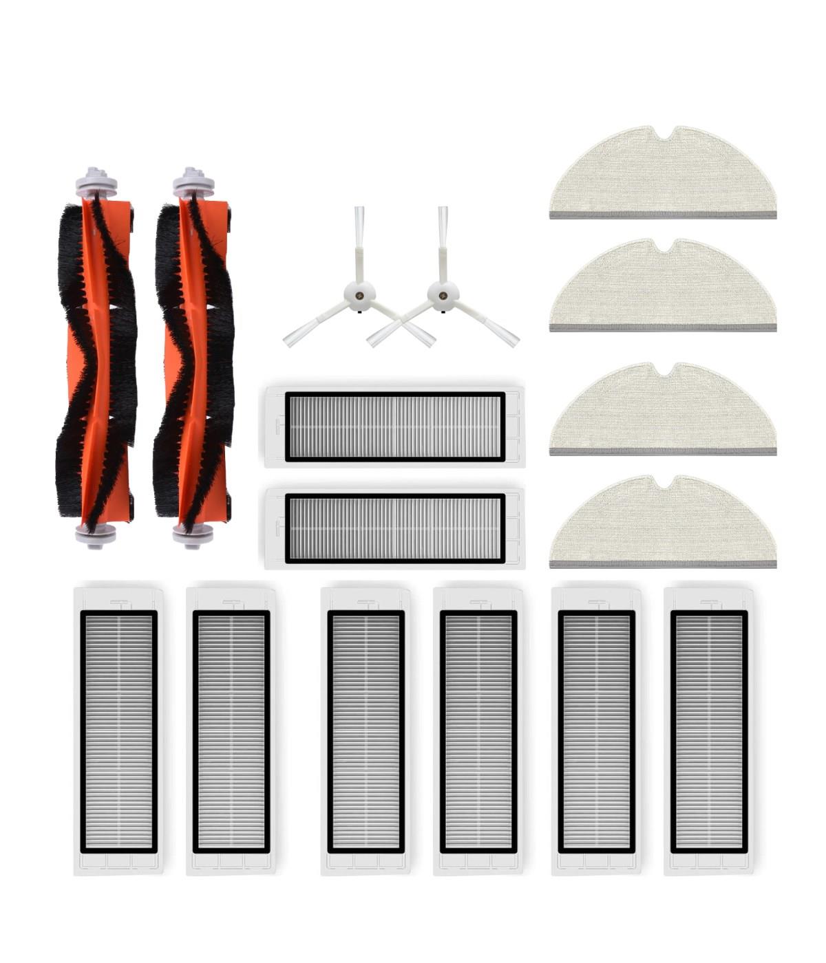Roborock S50/S55 Uyumlu Yedek Fırça Hepa Filtre Mop Seti-16 Parça