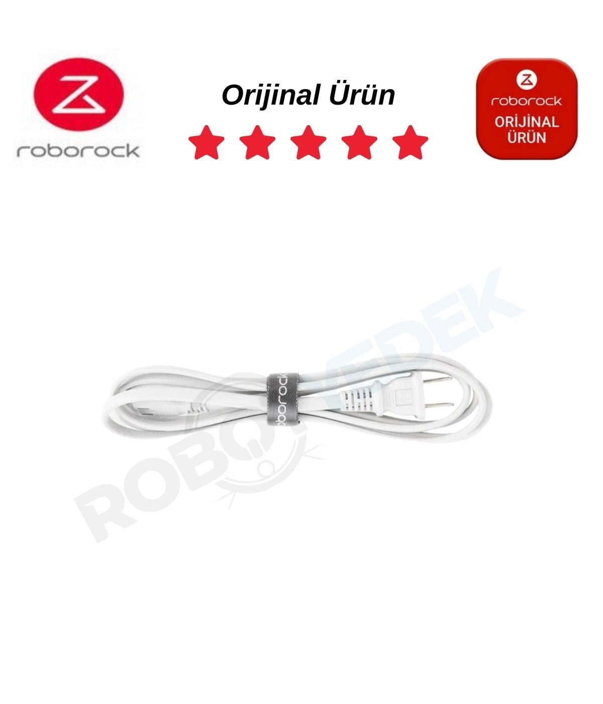 Roborock S6 MaxV Orijinal Sarj Güç Kablosu Beyaz Renk
