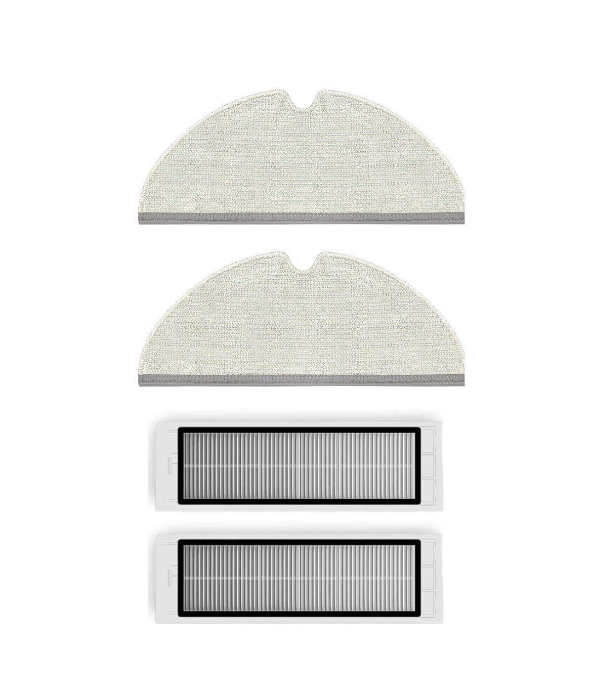 Roborock S6/S6 Pure Uyumlu Yedek Mop ve Hepa Filtre-4 Parça