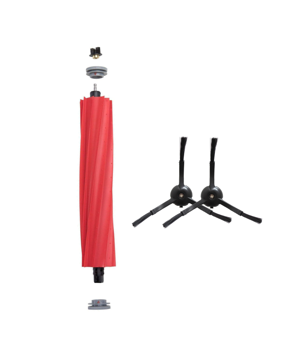 Roborock S7 Max Ultra Uyumlu Yedek Ana Fırça ve Yan Fırça-3 Parça