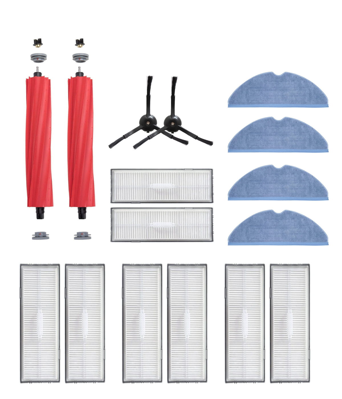 Roborock S7 Max Ultra Uyumlu Yedek Fırça Hepa Filtre Mop Seti-16 Parça