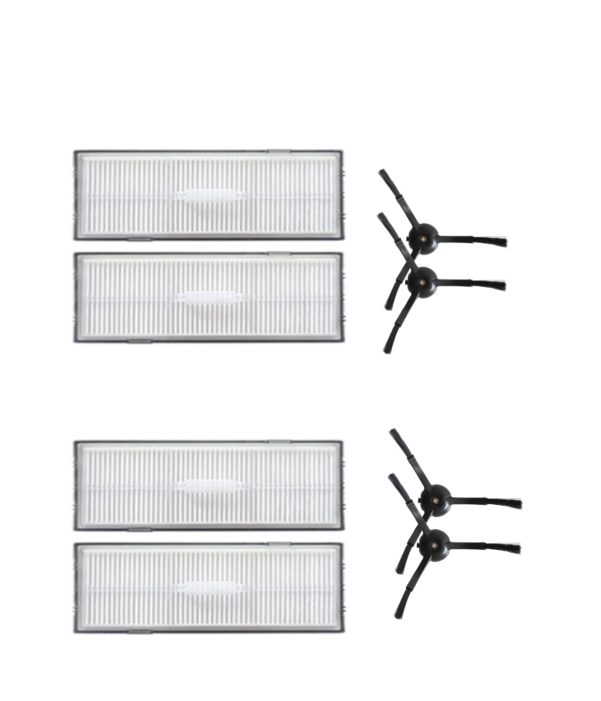 Roborock S7 Max Ultra Uyumlu Yedek Hepa Filtre ve Yan Fırça-8 Parça