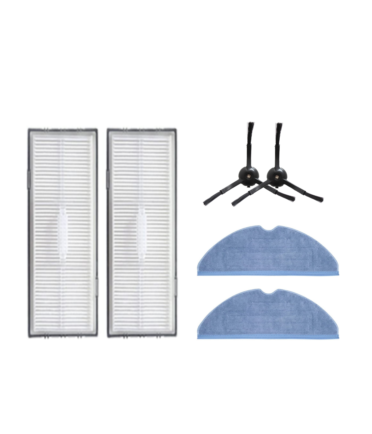 Roborock S7 Max Ultra Uyumlu Yedek Hepa Filtre Yan Fırça Mop-6 Parça