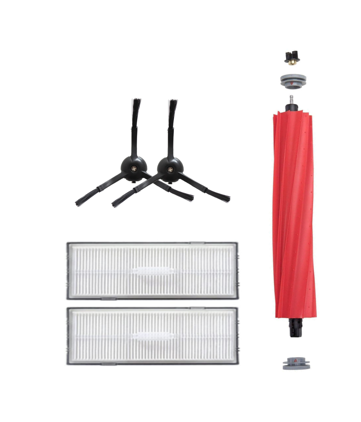 Roborock S7 Max Ultra Uyumlu Yedek Mopsuz Fırça Hepa Filtre Seti-5 Parça