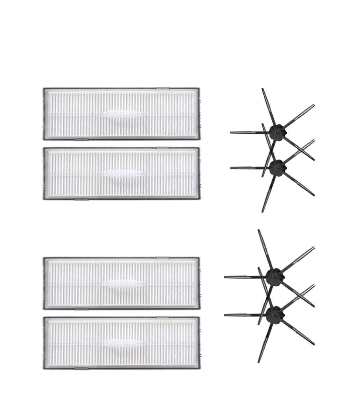 Roborock S7 Maxv, S7 Maxv Ultra Uyumlu Yedek Hepa Filtre ve Yan Fırça-8 Parça