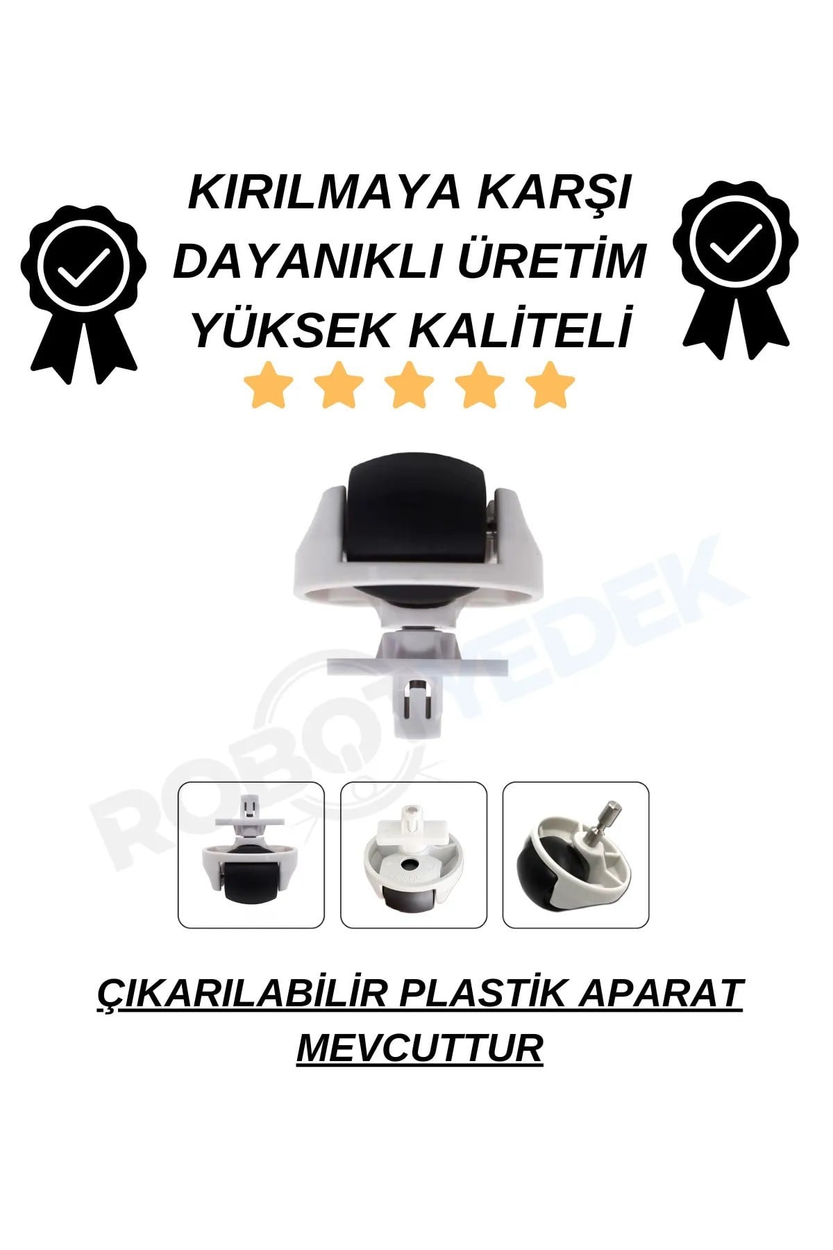 Roborock  S7 Maxv, S7 Maxv Ultra Uyumlu Tekerlek Beyaz Renk -1 Adet