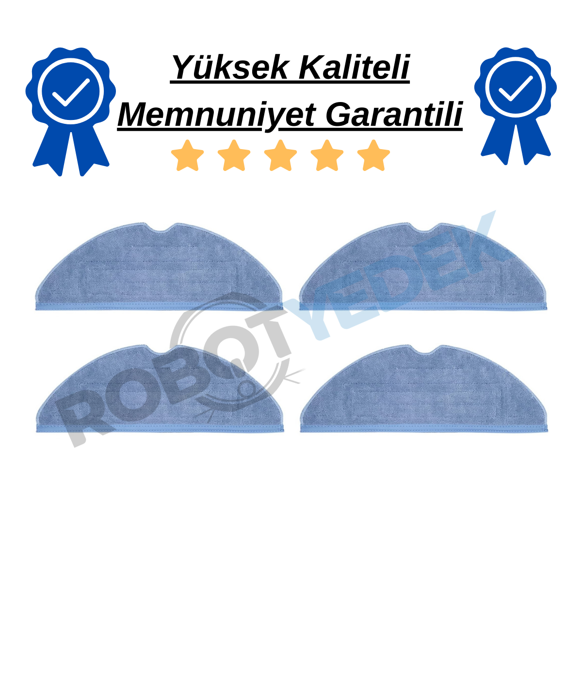 Roborock S7 Pro Ultra Uyumlu 4 Adet Mop Fiber Bez Paspas