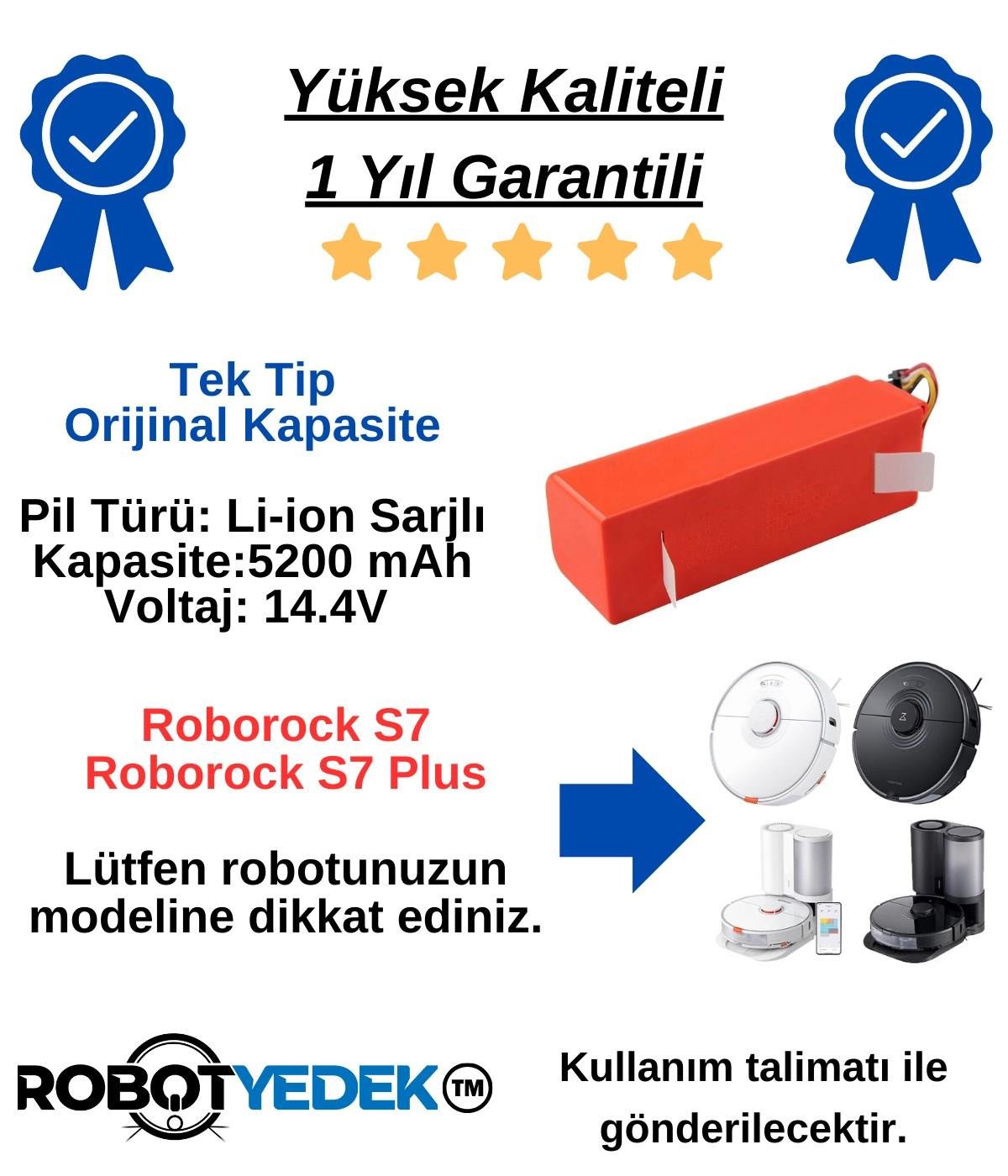 Roborock S7 S7 Plus Batarya