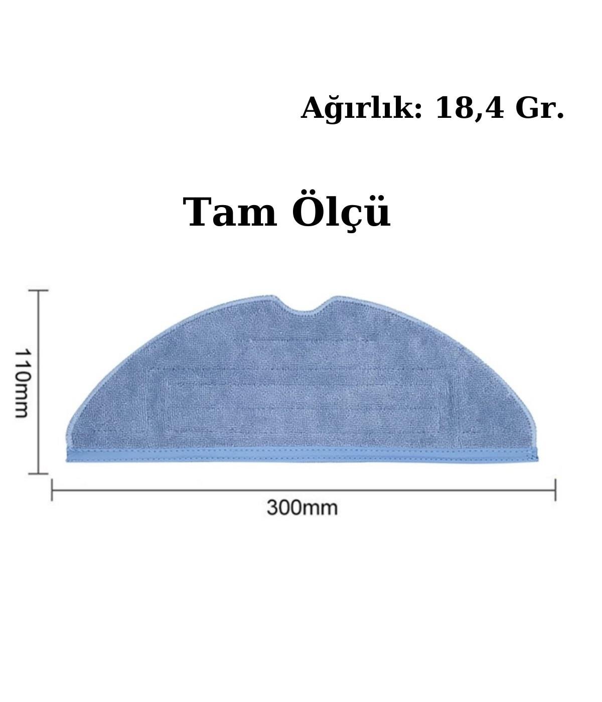 Roborock S7 Siyah Uyumlu Yedek Mop ve Yan Fırça-4 Parça