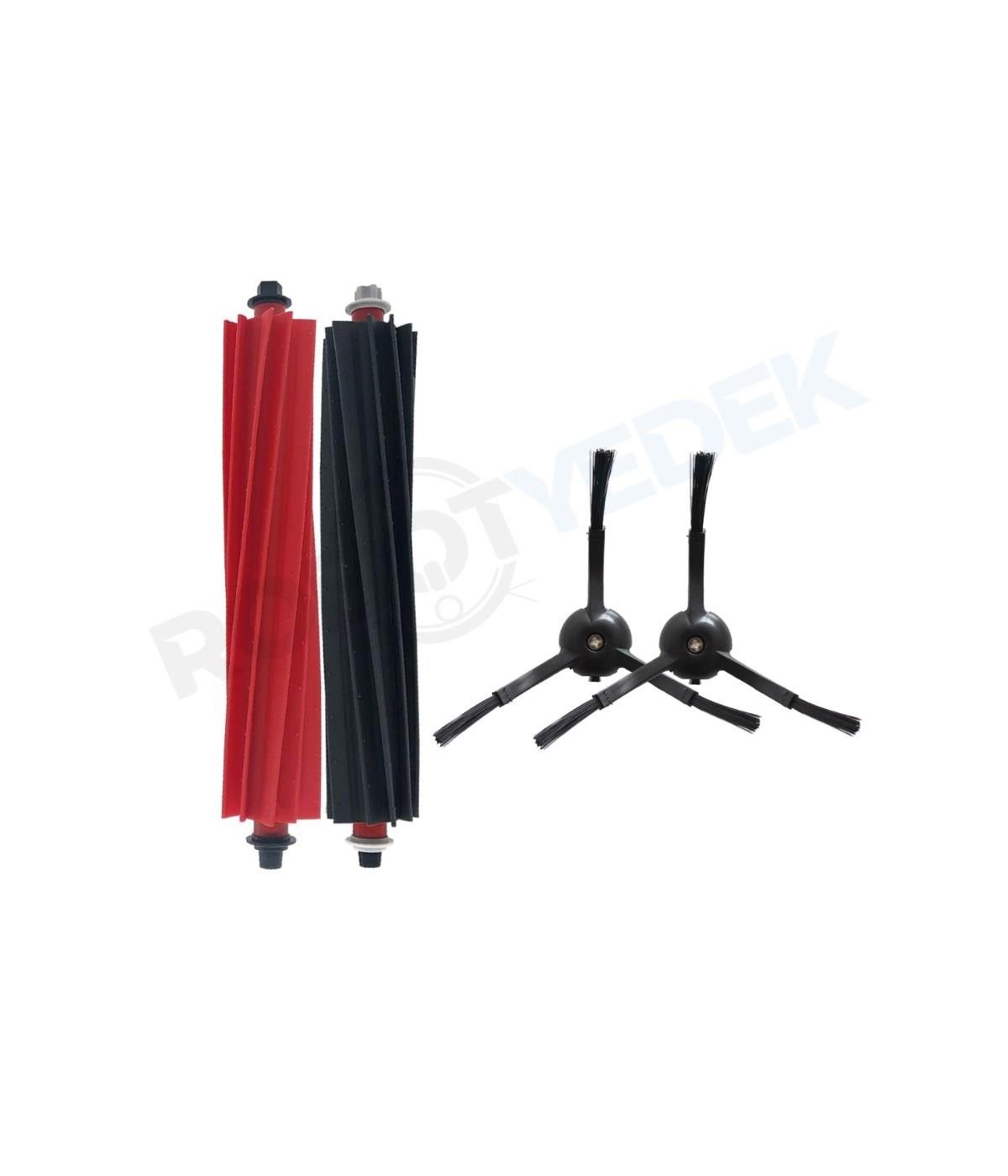 Roborock S8 MaxV Ultra Uyumlu Yedek Ana Fırça Takımı ve Yan Fırça-4 Parça