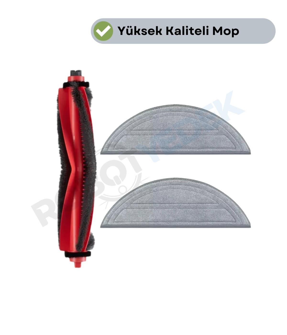 Roborock S8 Pro (Ultra Değil!) Uyumlu Ana Fırça ve Mop-3 Parça