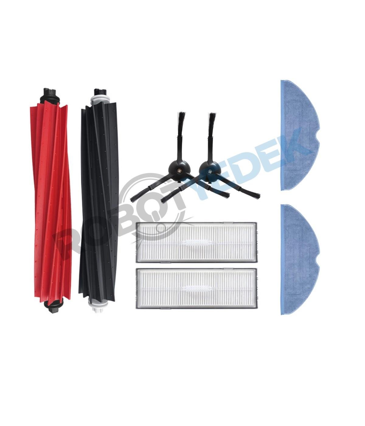 Roborock S8, S8 Plus, S8 Pro Ultra Uyumlu Yedek Fırça Hepa Filtre Mop Seti-8 Parça