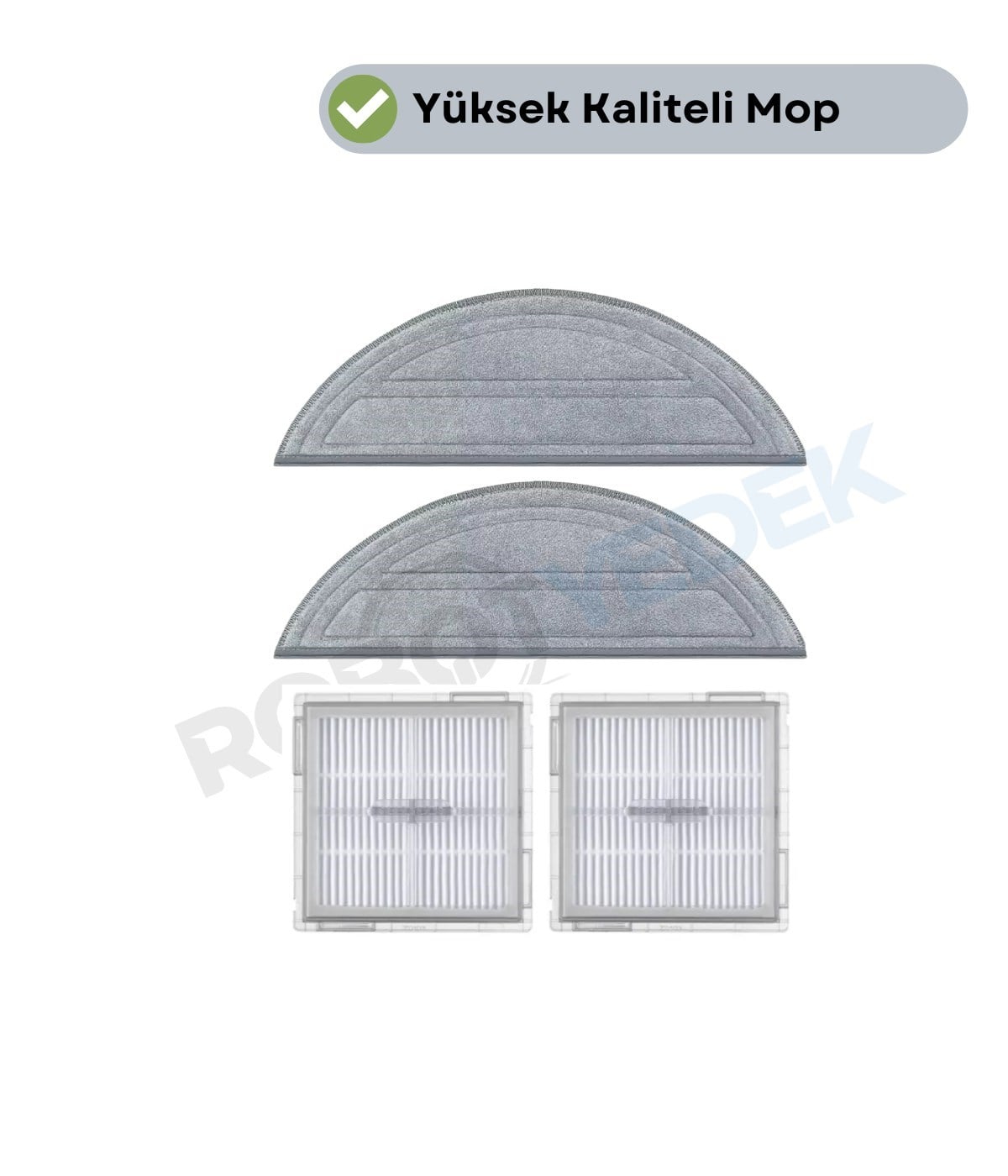 Roborock S9 S9 Plus Uyumlu Mop ve Hepa Filtre-4 Parça