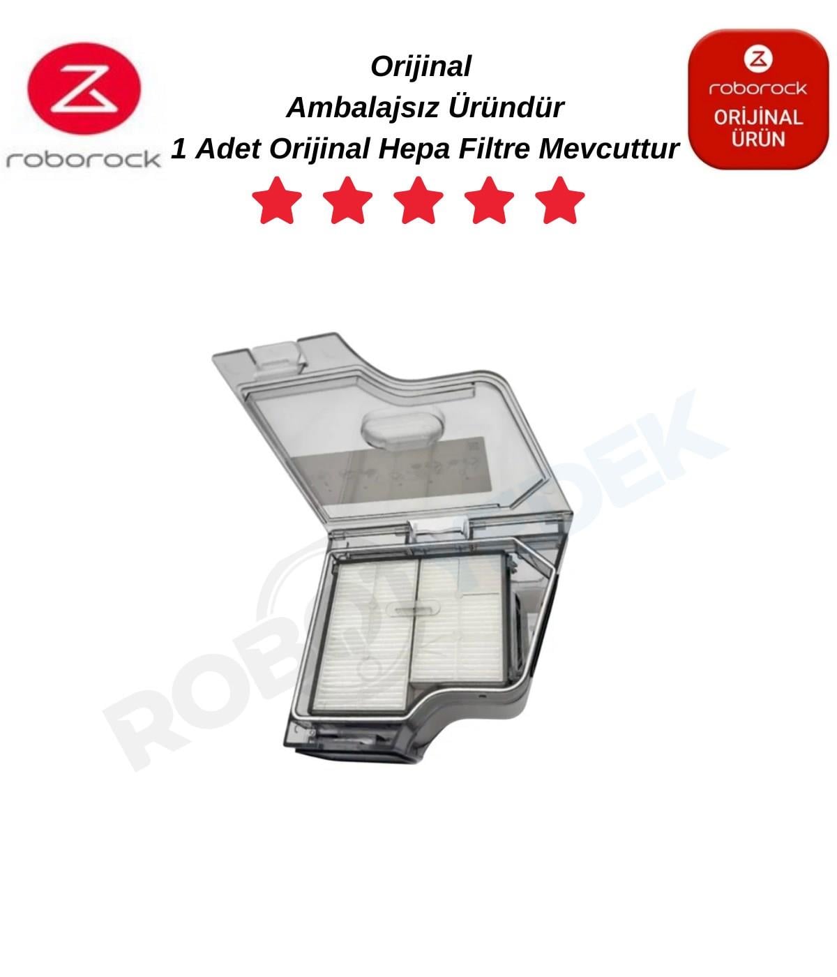 Roborock Saros 10 Orijinal Toz Kutusu ve Hepa Filtre-1 Adet