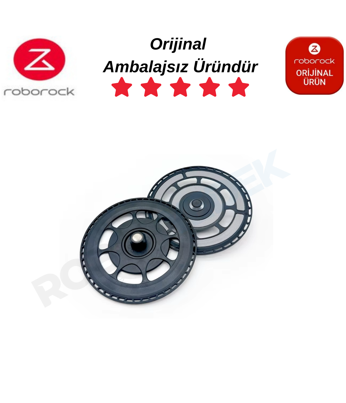 Roborock Saros 10R  Orijinal 2 Adet Mop Tutucu Braket Siyah Renk