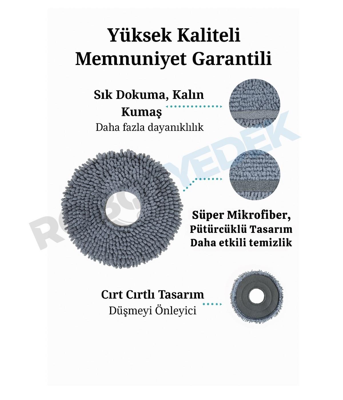 Roborock Saros Z70 Uyumlu Hepa Filtre ve Mop-6 Parça