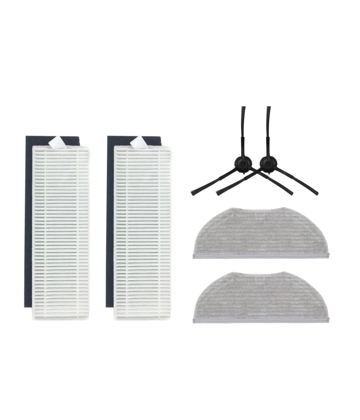 Viomi V3 Max ( V3 DEĞİL!) Uyumlu Yedek Hepa Filtre Yan Fırça Mop-6 Parça