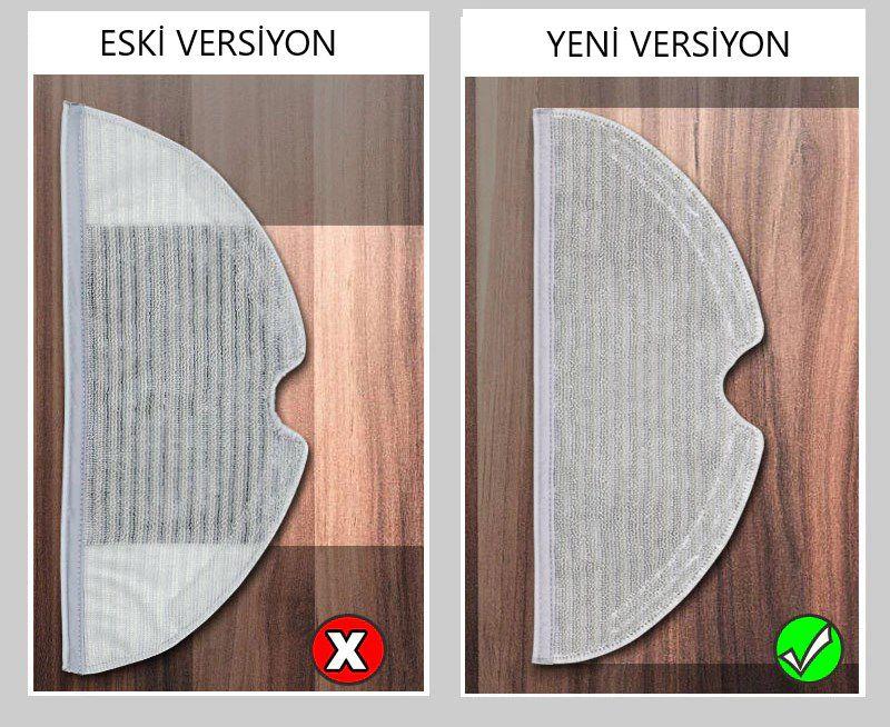 Xiaomi 2C Vacuum Mop Uyumlu 10 Adet Mop-Tam Yüzey Mikrofiber