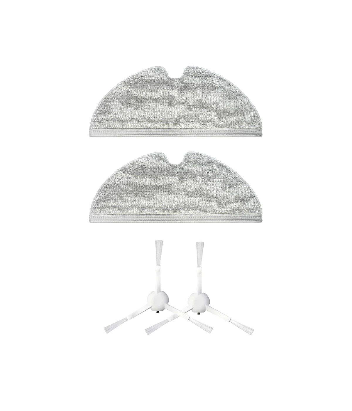 Xiaomi 2C Vacuum Mop Uyumlu Yedek Mop ve Yan Fırça-4 Parça