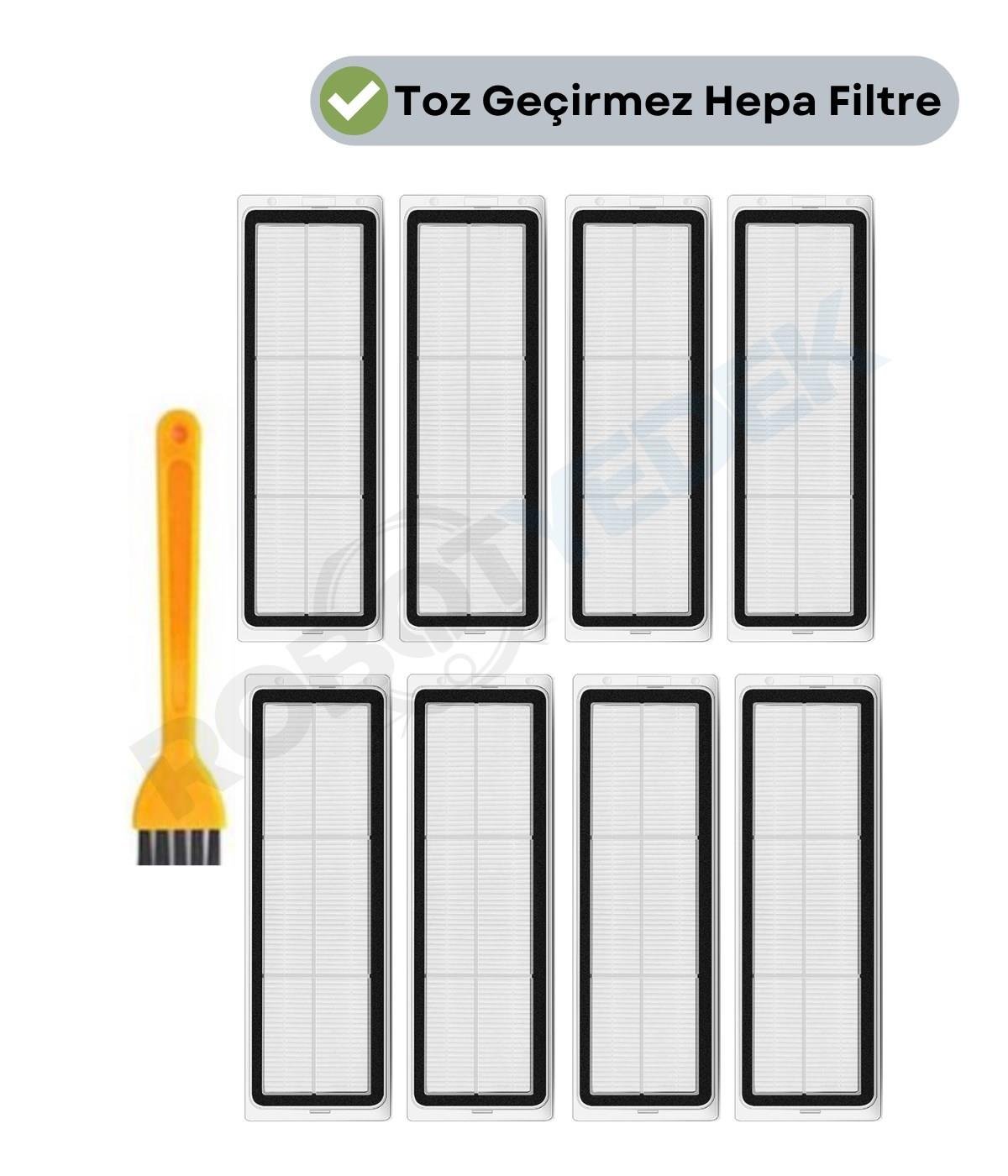 Xiaomi H40 Uyumlu Yedek Hepa Filtre ve Temizleme Fırçası-9 Parça