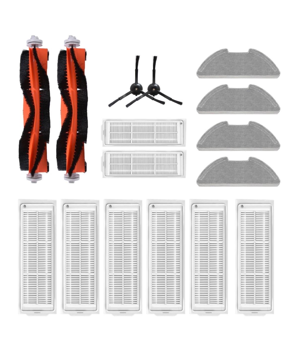 Xiaomi Mop 2 Pro (Siyah) MJST1SHW Uyumlu Yedek Fırça Filtre Mop Seti-16 Parça