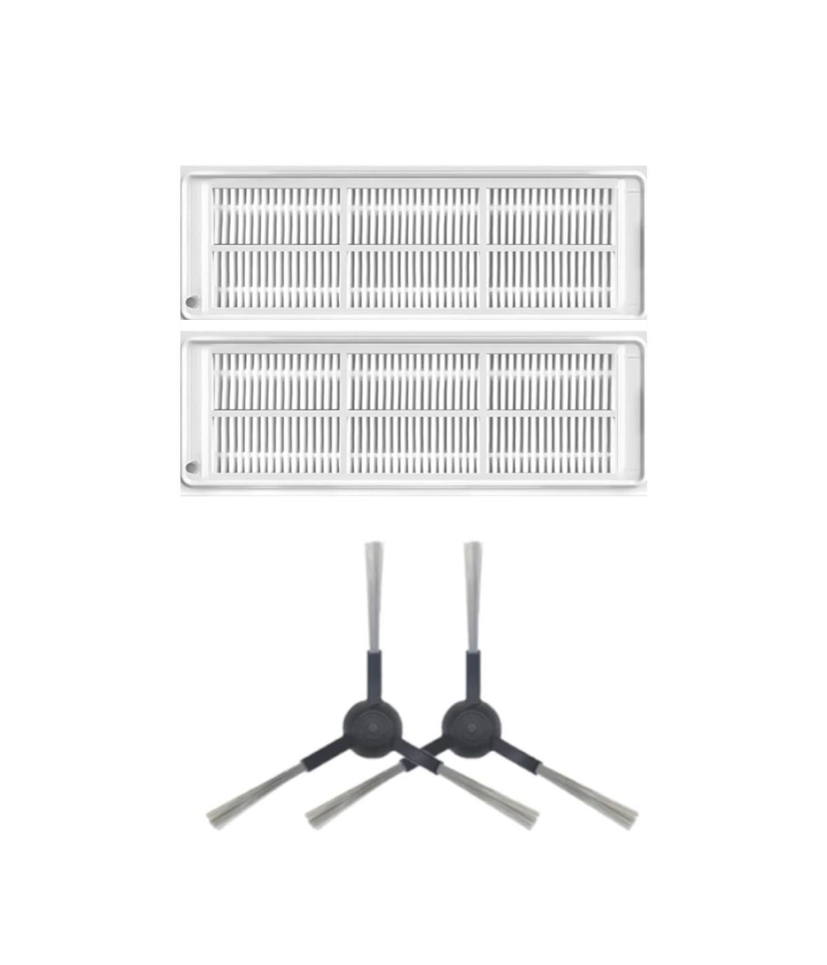 Xiaomi Mop 2S XMSTJQR2S Uyumlu Yedek Hepa Filtre ve Yan Fırça-4 Parça