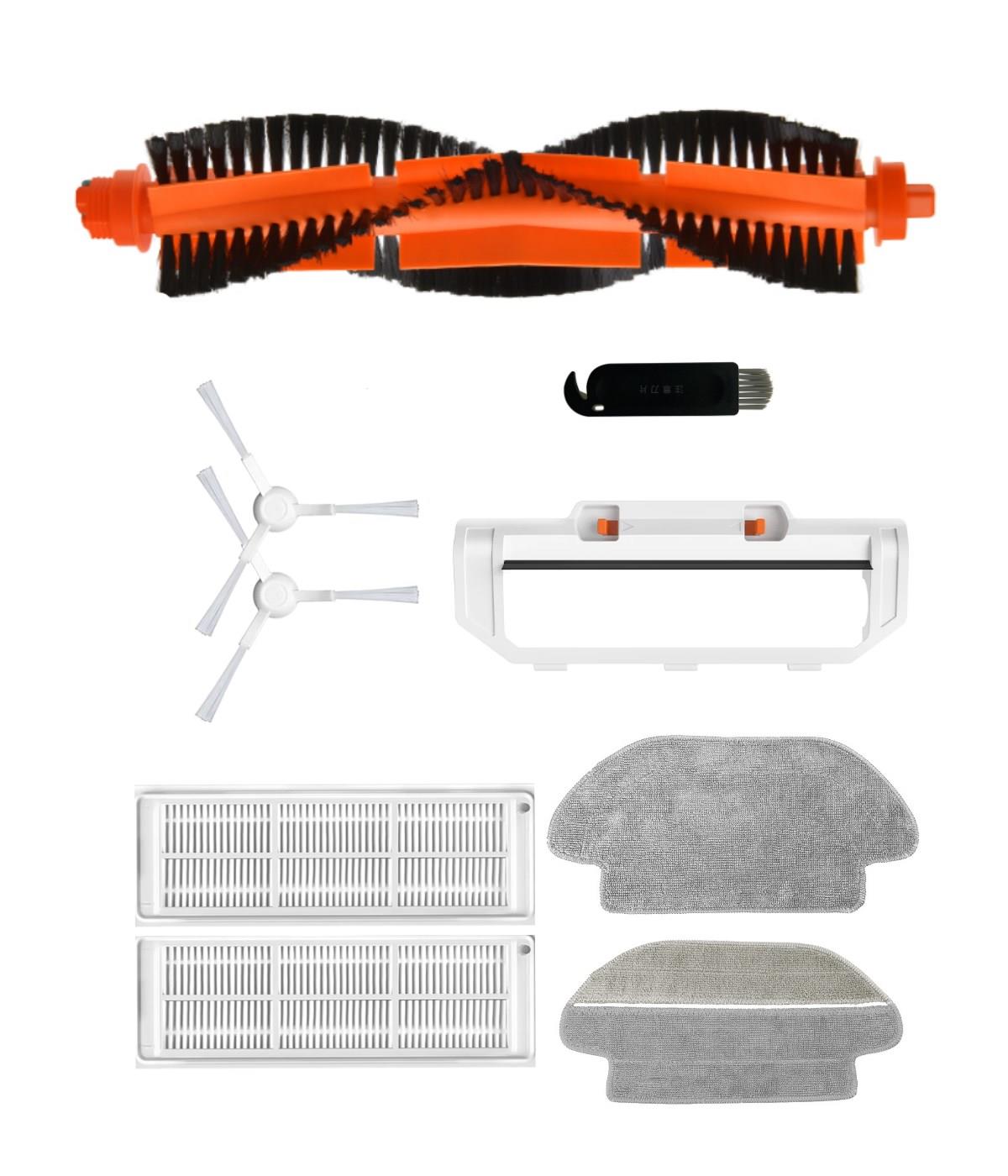 Xiaomi Mop 3C B106CN Uyumlu Yedek Fırça Hepa Filtre Mop Fırça Kapağı Seti-9 Parça