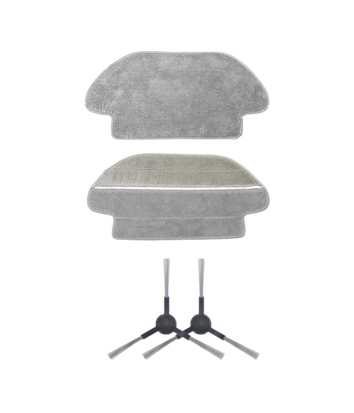 Xiaomi Mop Pro STYJ02YM Uyumlu Yedek Mop ve Yan Fırça-4 Parça