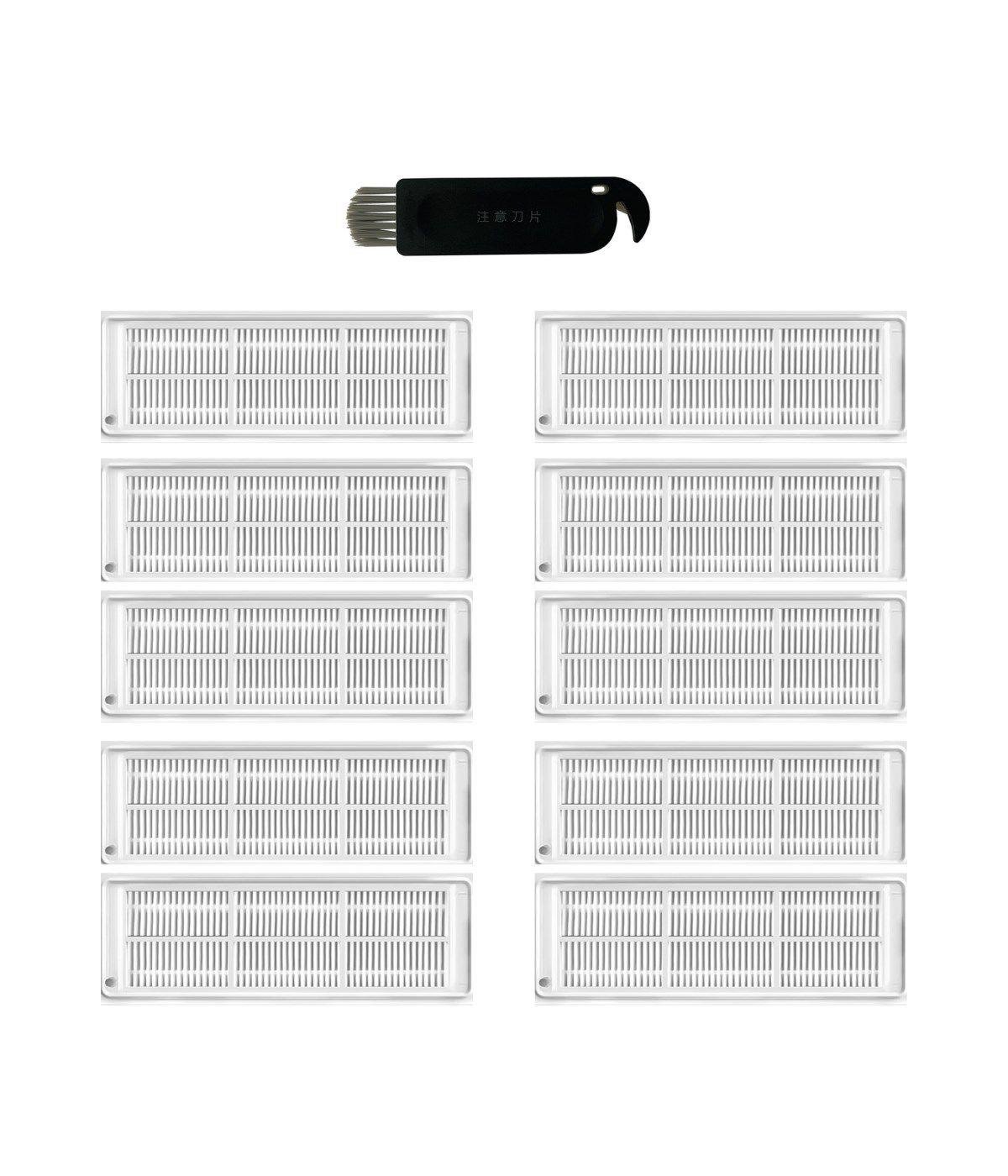 Xiaomi S10 (S10+ ve S10T Değil) Uyumlu Yedek Hepa Filtre ve Temizleme Fırçası-11 Parça