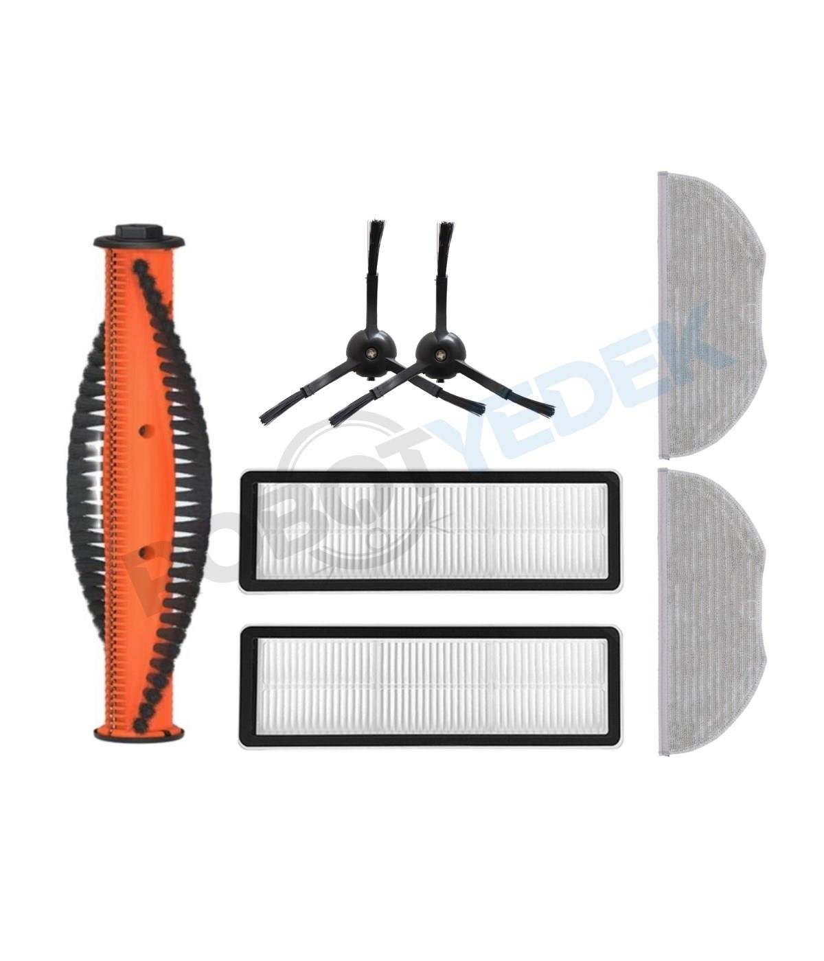 Xiaomi S10T STFCR01SZ Uyumlu Yedek Ana Fırça Hepa Filtre Siyah Yan Fırça Mop-7 Parça