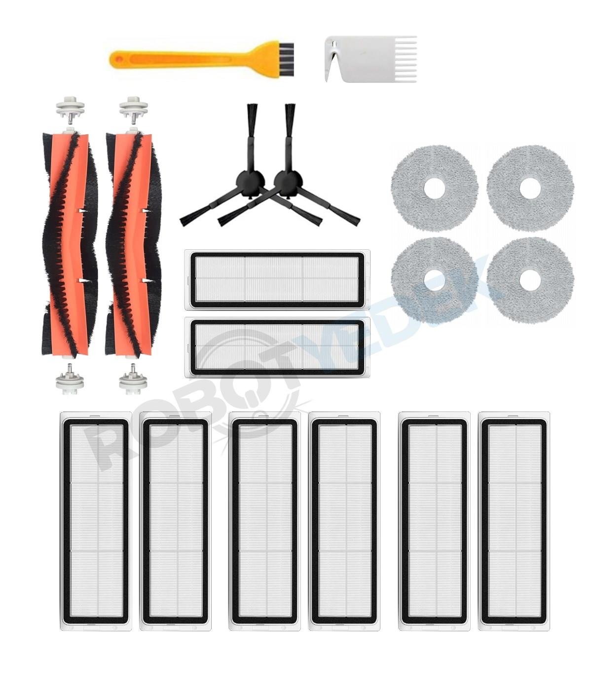 Xiaomi S20+ Plus Uyumlu Yedek Fırça Hepa Filtre Mop Seti-18 Parça