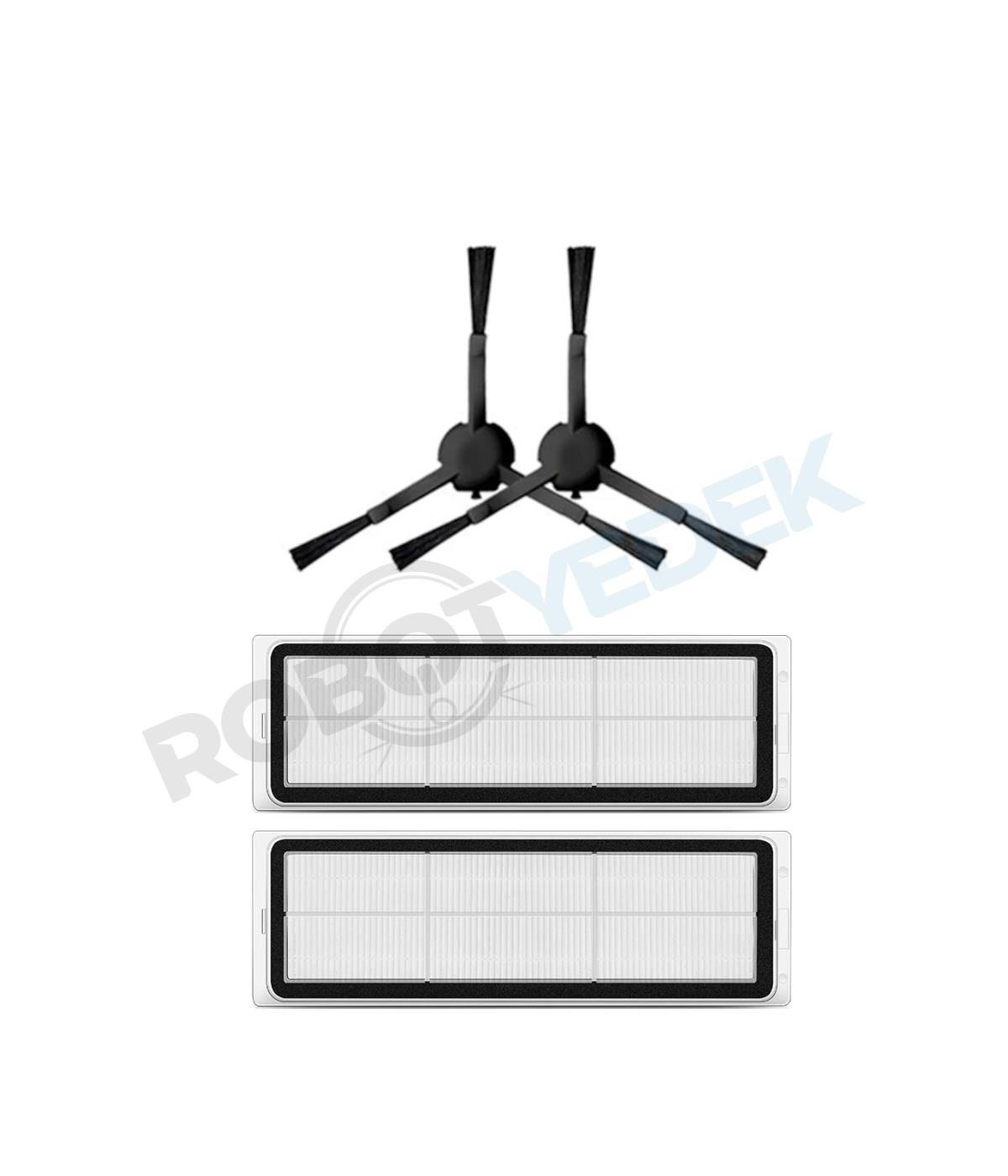 Xiaomi S20+ Plus Uyumlu Yedek Hepa Filtre ve Yan Fırça 4 Parça