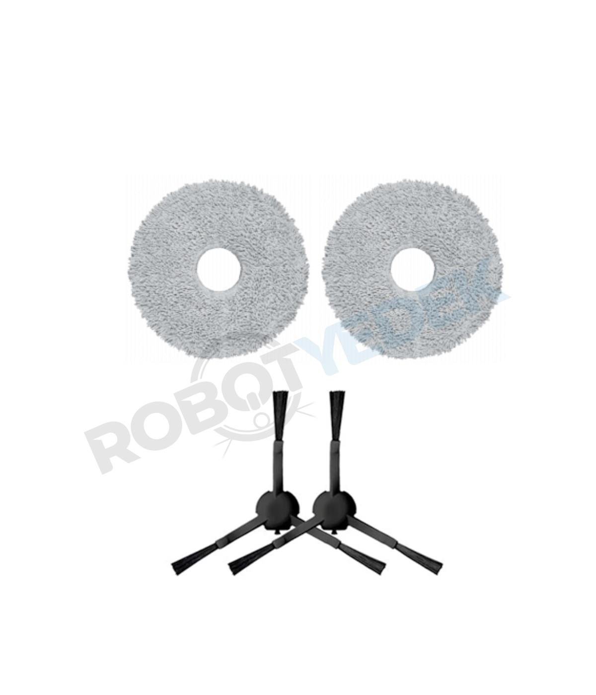 Xiaomi S20 Plus Uyumlu Yedek Mop ve Yan Fırça-4 Parça