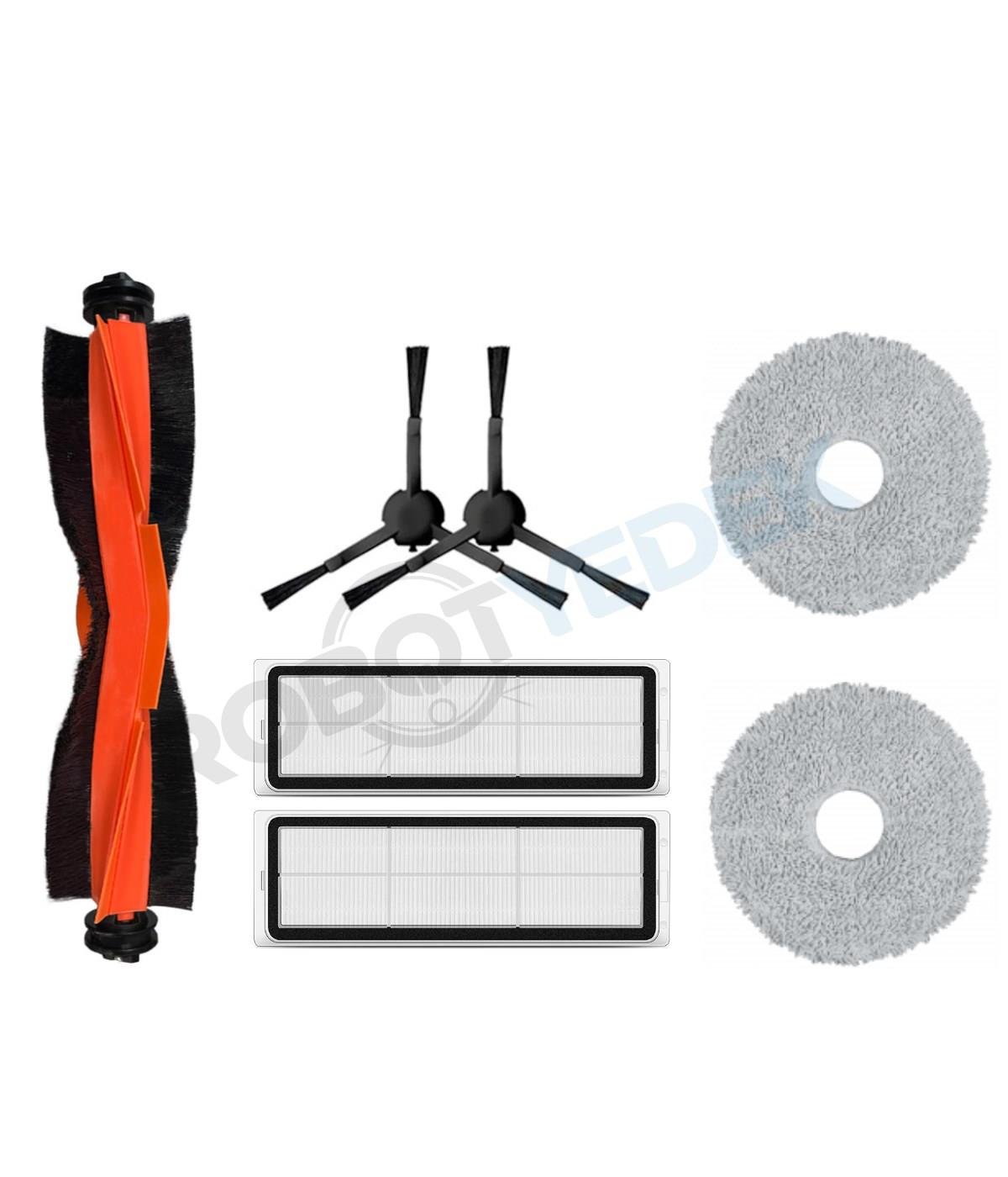 Xiaomi S20+ Plus Uyumlu Yedek Siyah Fırça Hepa Filtre Mop Seti-7 Parça