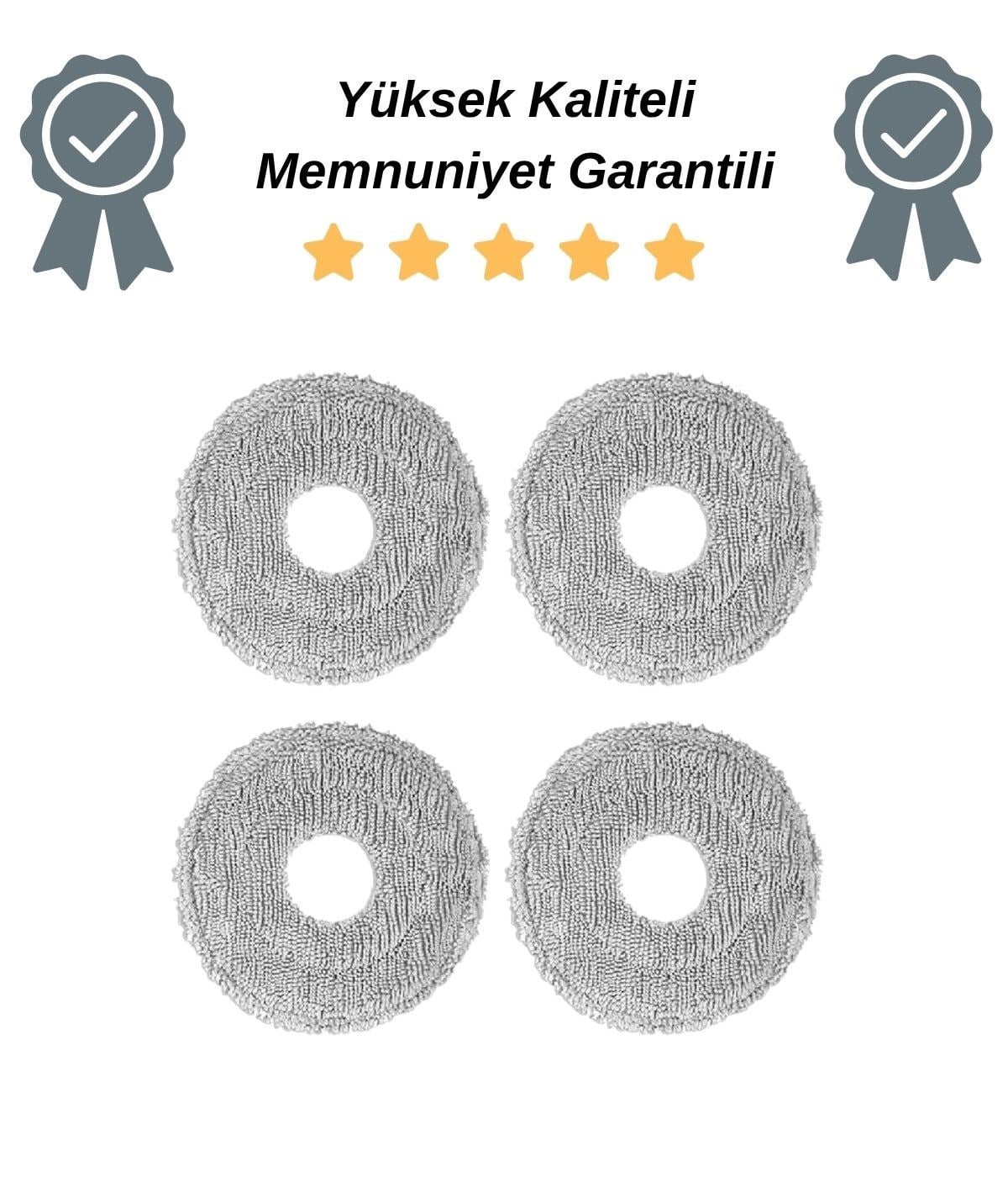 Xiaomi Vacuum H50/H50 Pro Uyumlu Mop Bezi-4 Adet