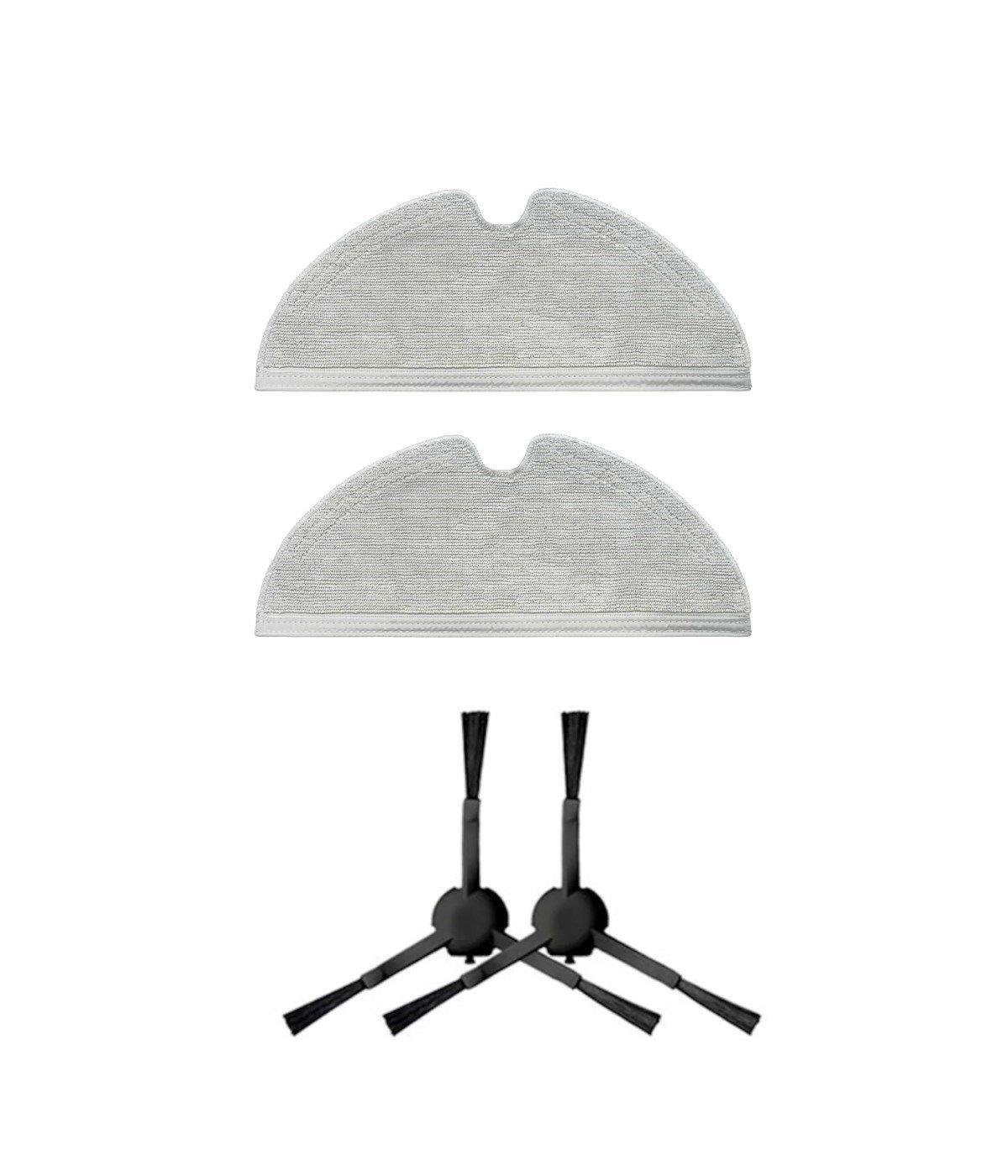 Xiaomi Vacuum Mop 2 Pro+(Kameralı) Uyumlu Yedek Mop ve Yan Fırça-4 Parça