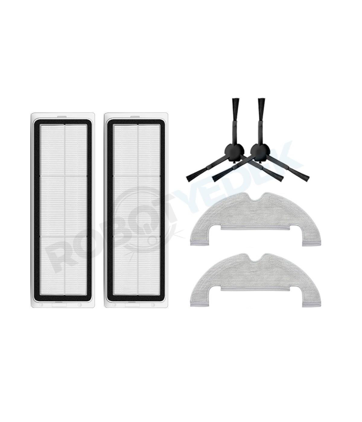 Xiaomi X10 Uyumlu Yedek Hepa Filtre Yan Fırça Mop-6 Parça