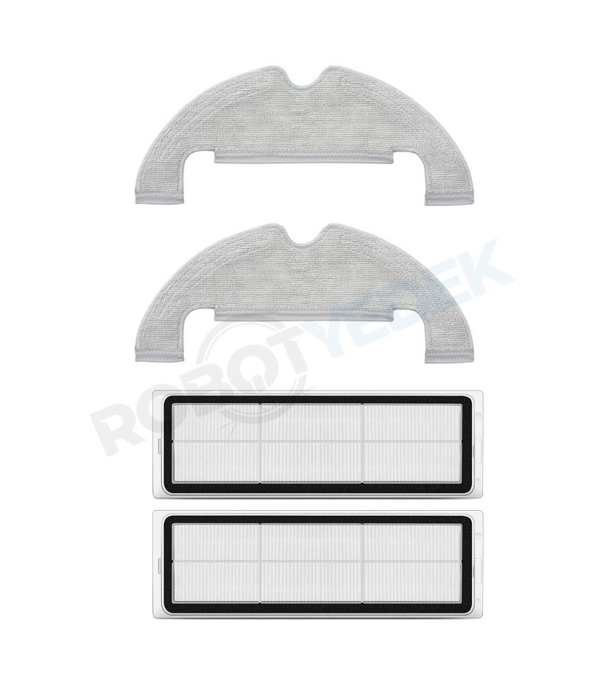 Xiaomi X10 Uyumlu Yedek Mop ve Hepa Filtre-4 Parça