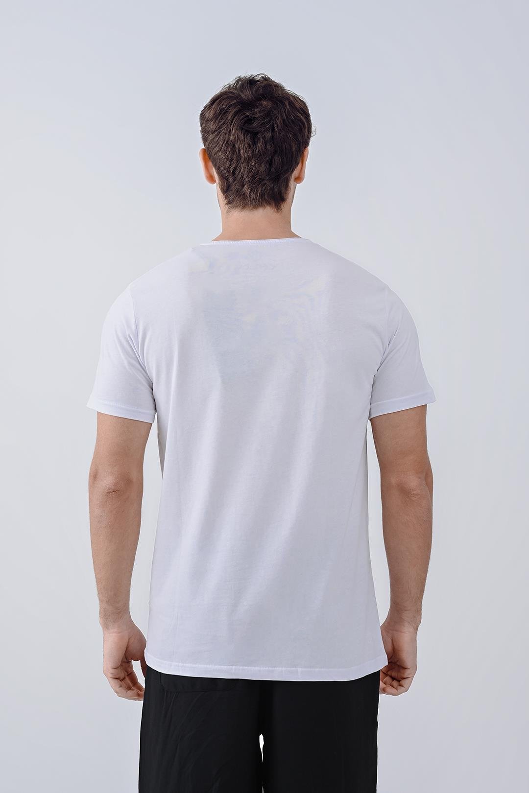 Uhud Tasarım Beyaz Pamuk T-shirt
