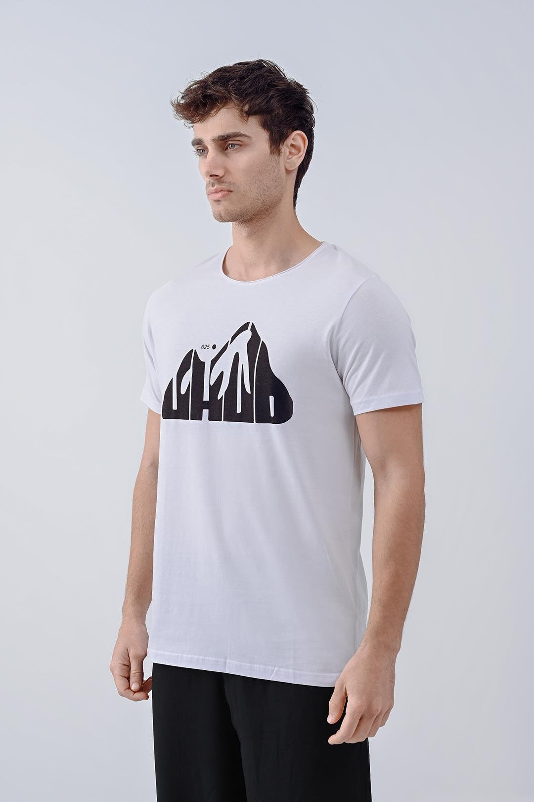 Uhud Tasarım Beyaz Pamuk T-shirt