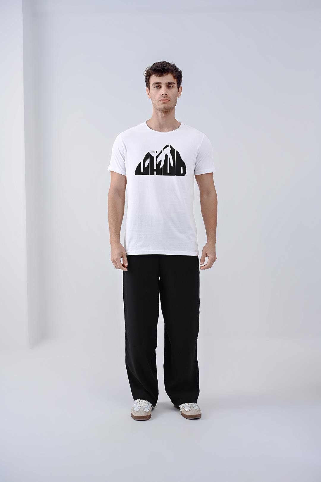 Uhud Tasarım Beyaz Pamuk T-shirt