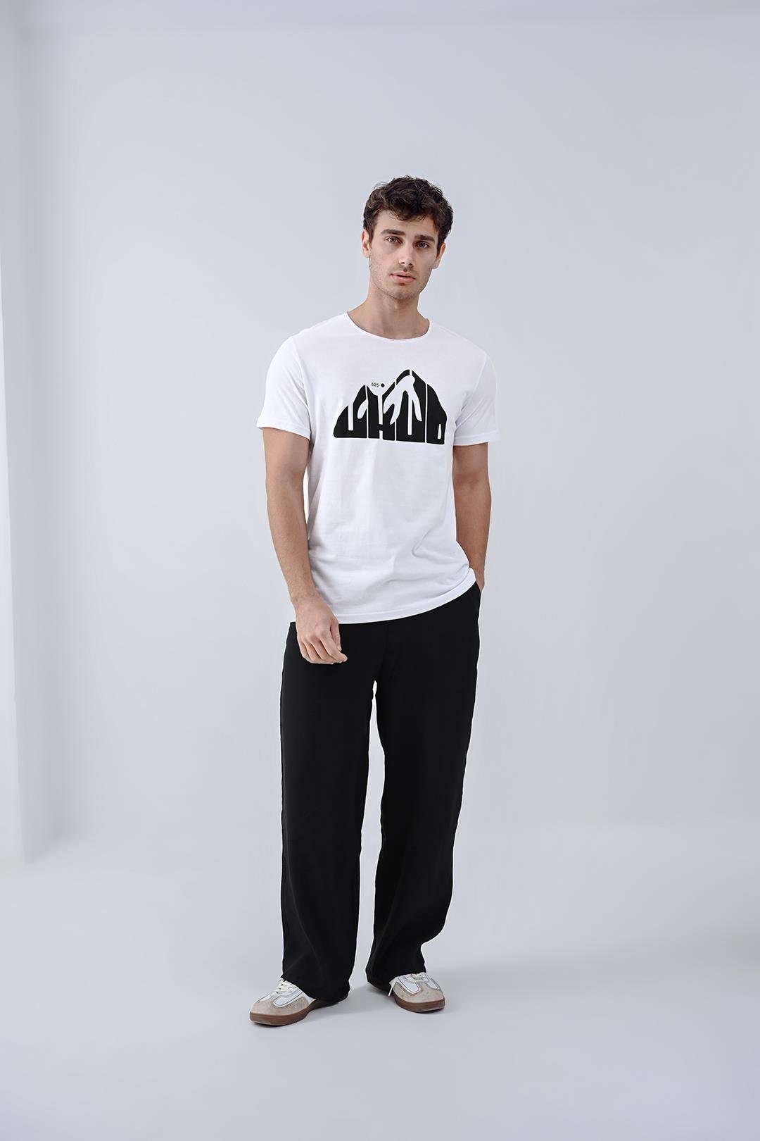 Uhud Tasarım Beyaz Pamuk T-shirt