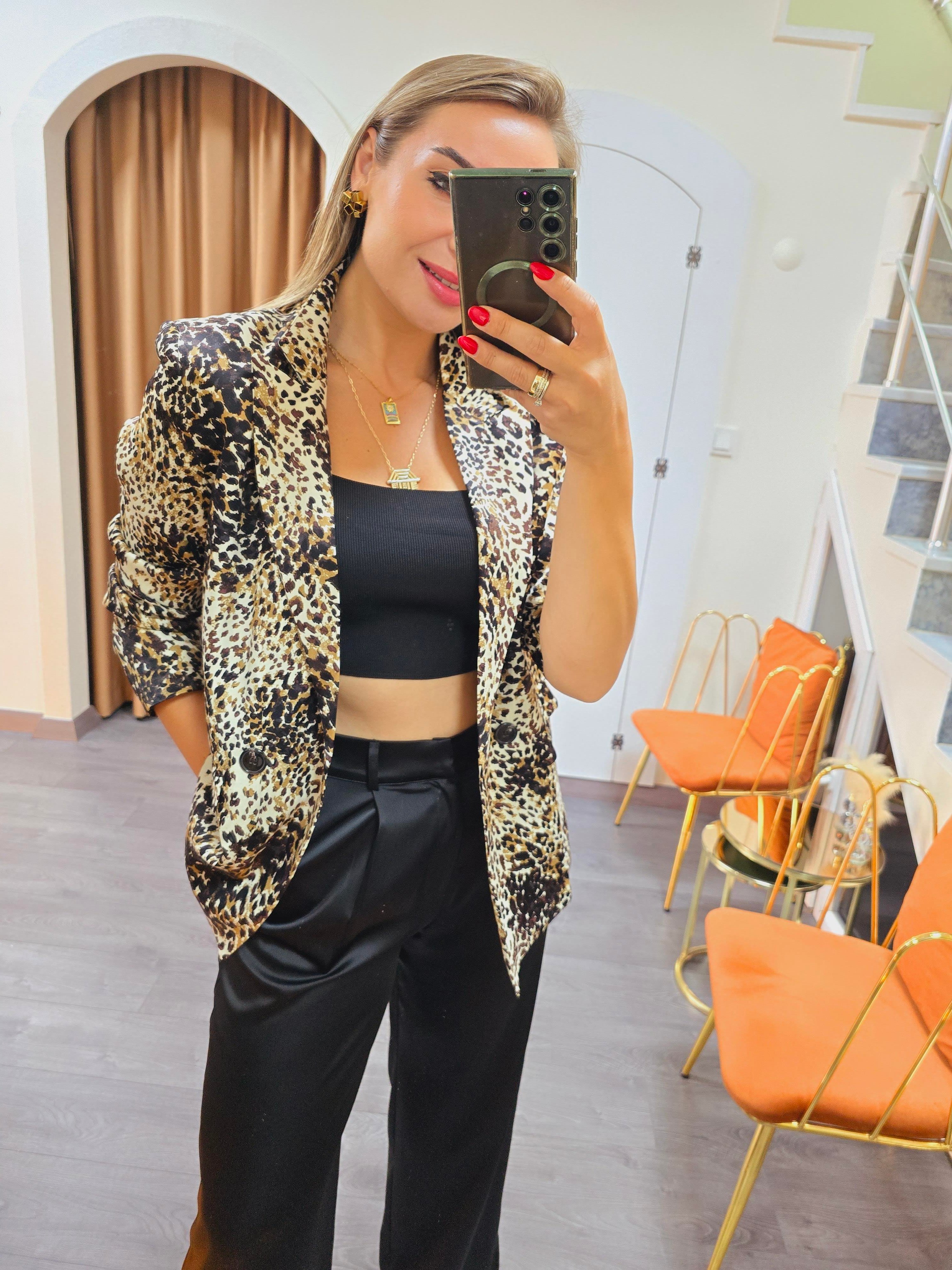 LEOPAR BLAZER CEKET
