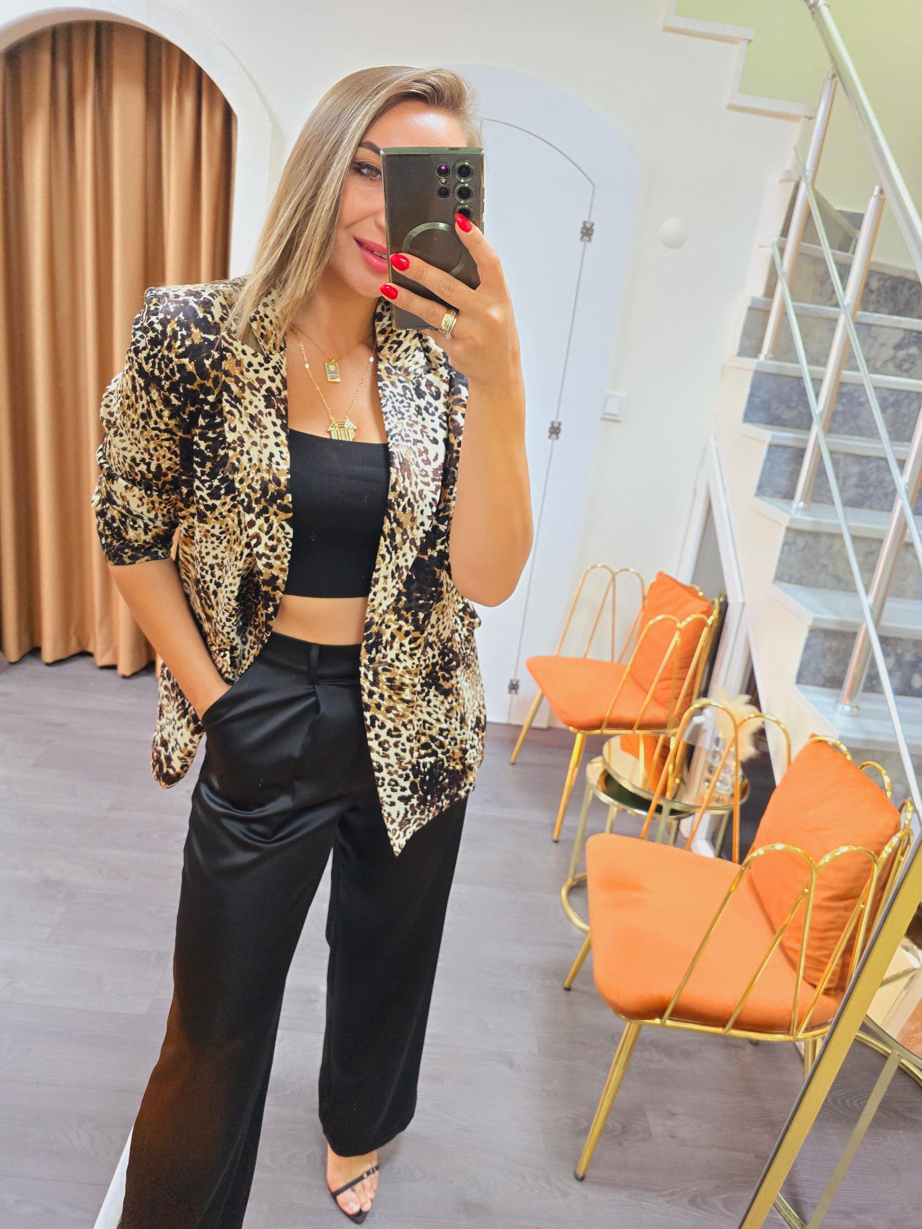 LEOPAR BLAZER CEKET