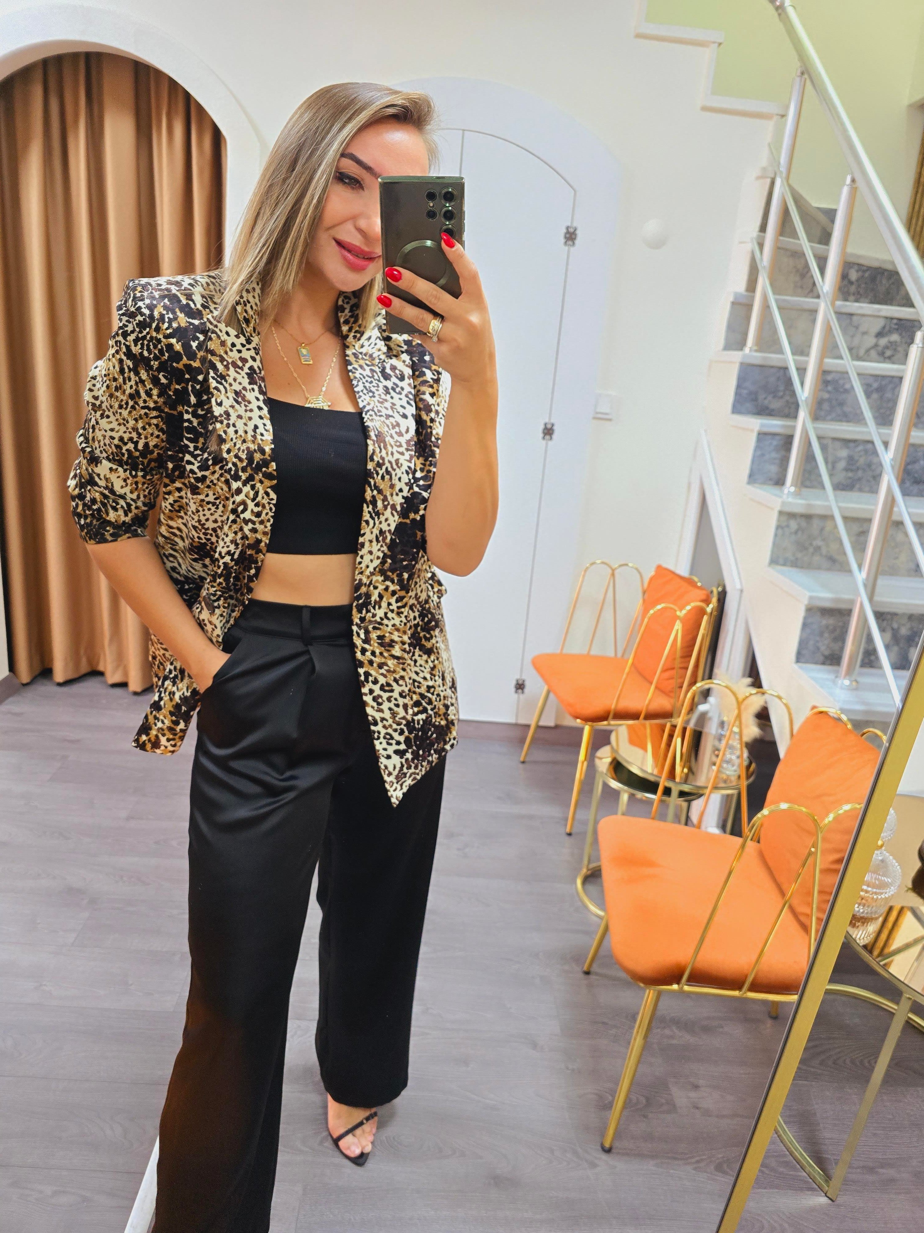 LEOPAR BLAZER CEKET