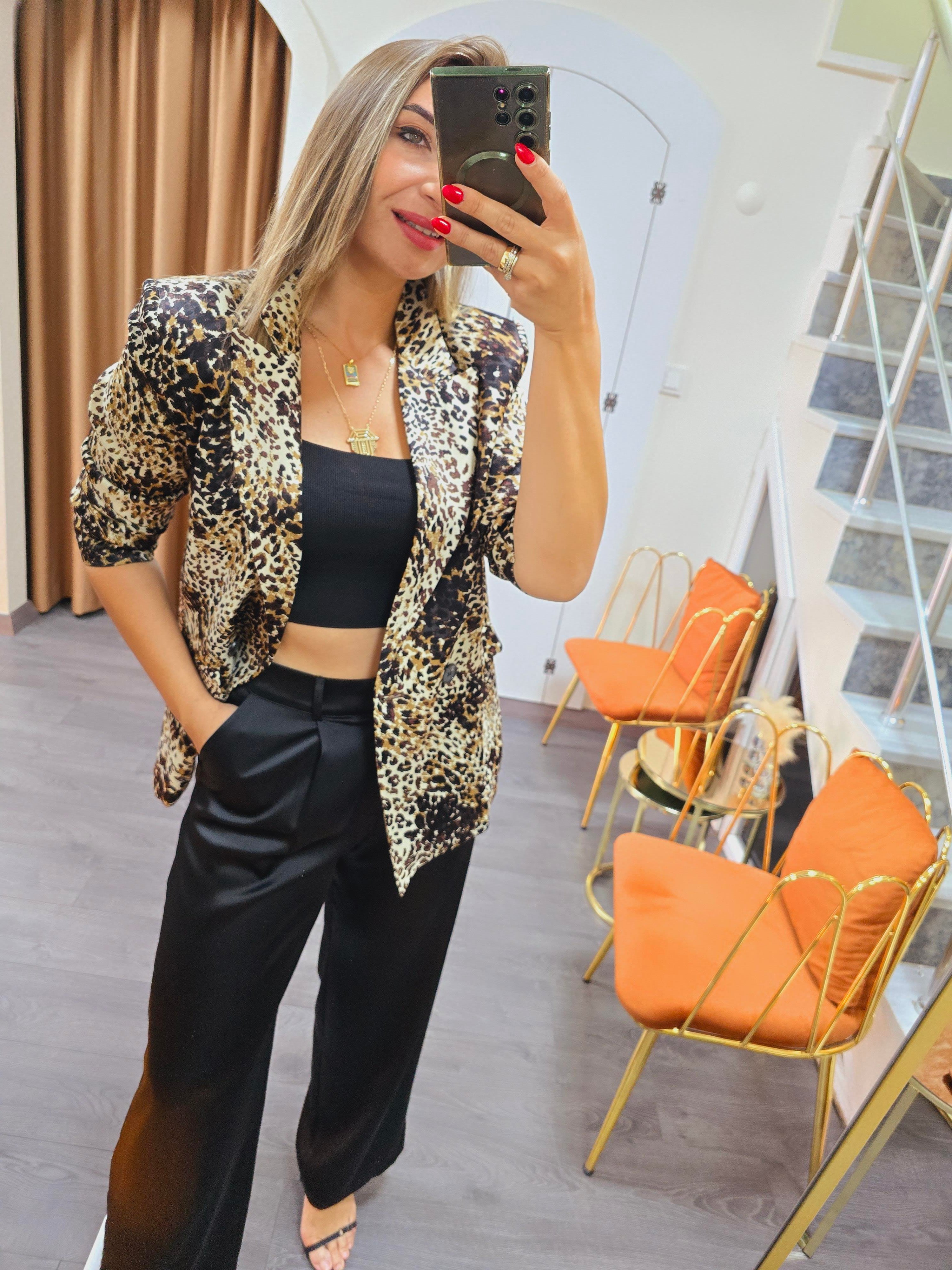 LEOPAR BLAZER CEKET