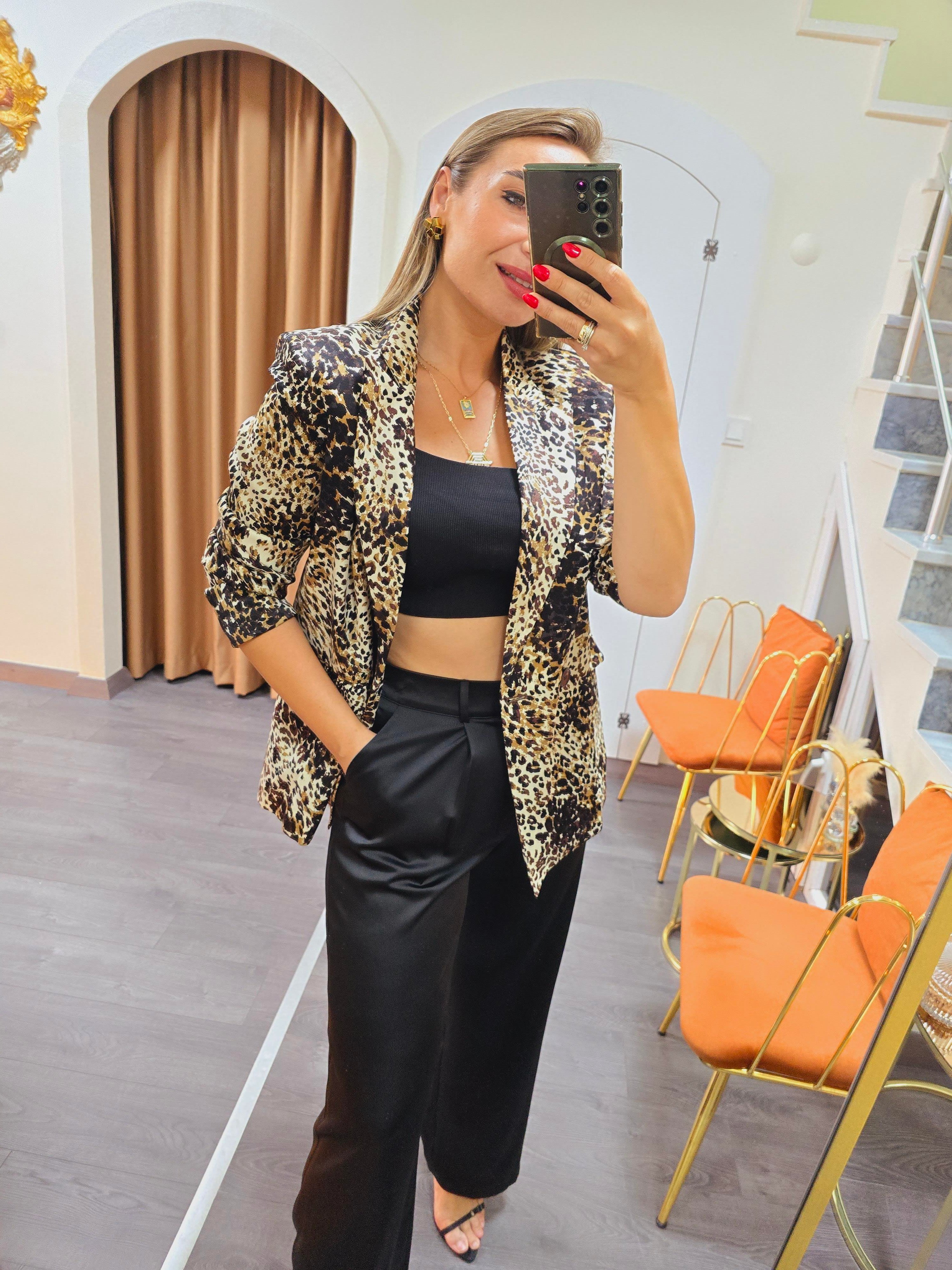 LEOPAR BLAZER CEKET