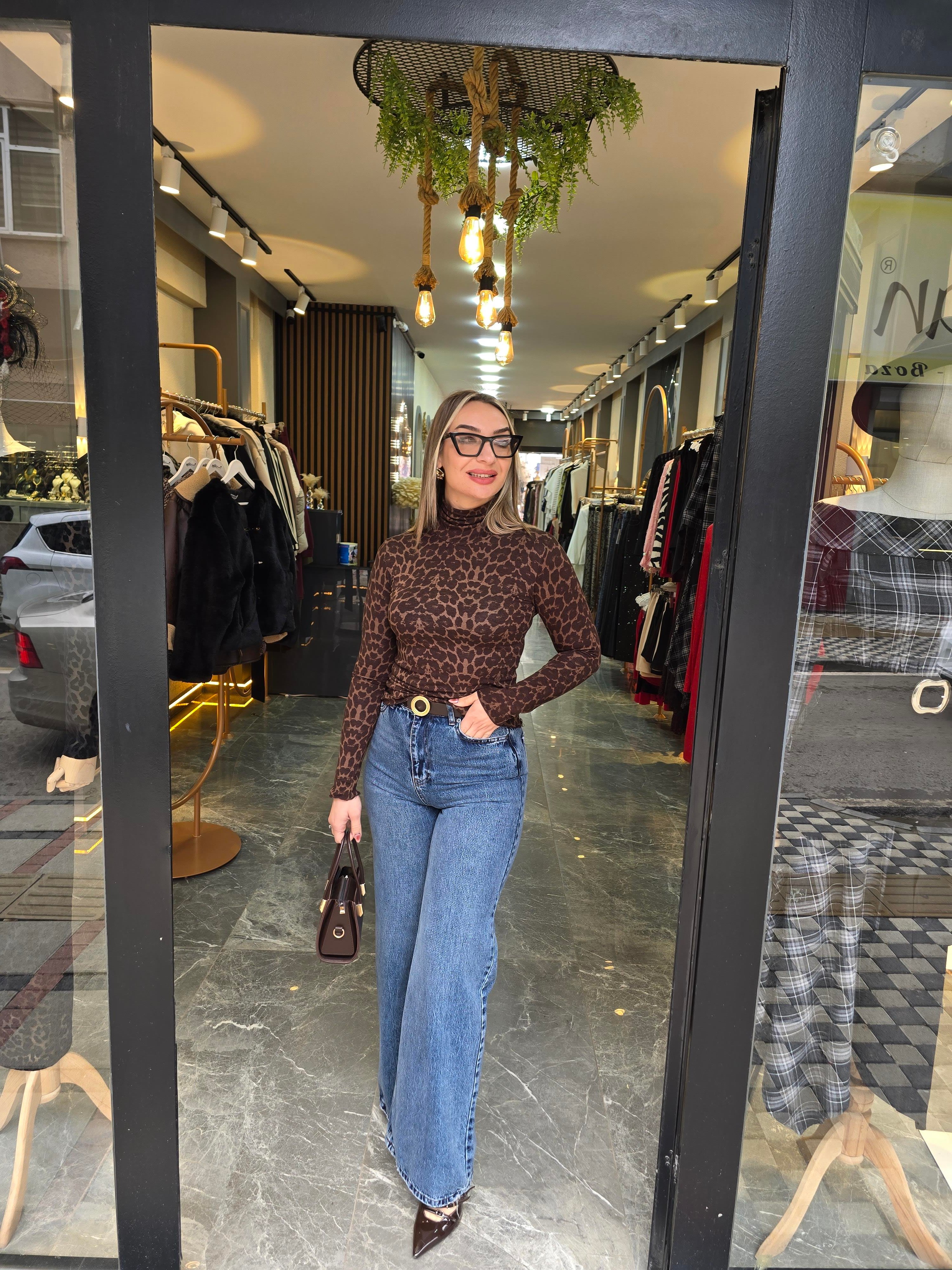 leopar boğazlı basic 