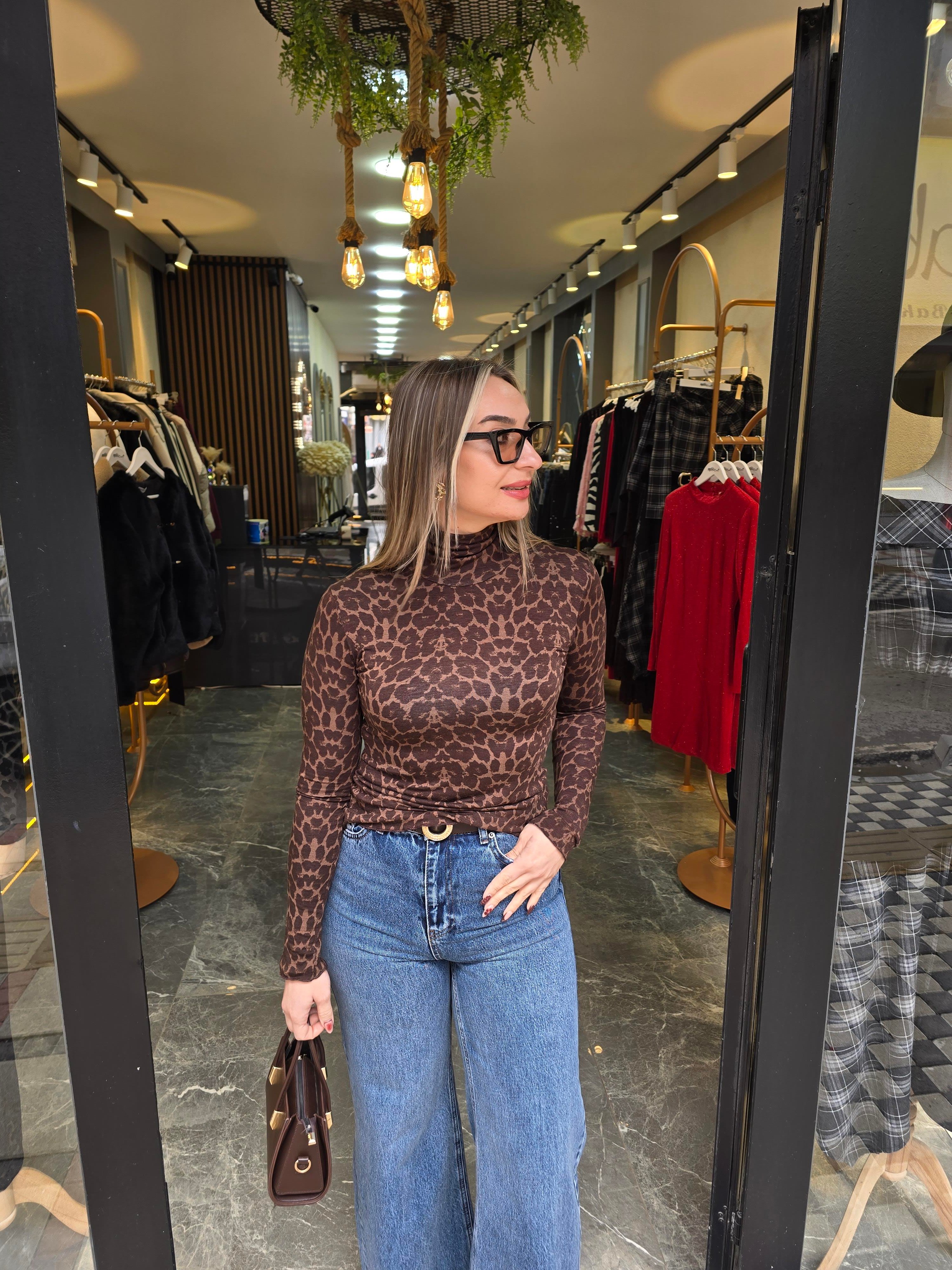 leopar boğazlı basic 