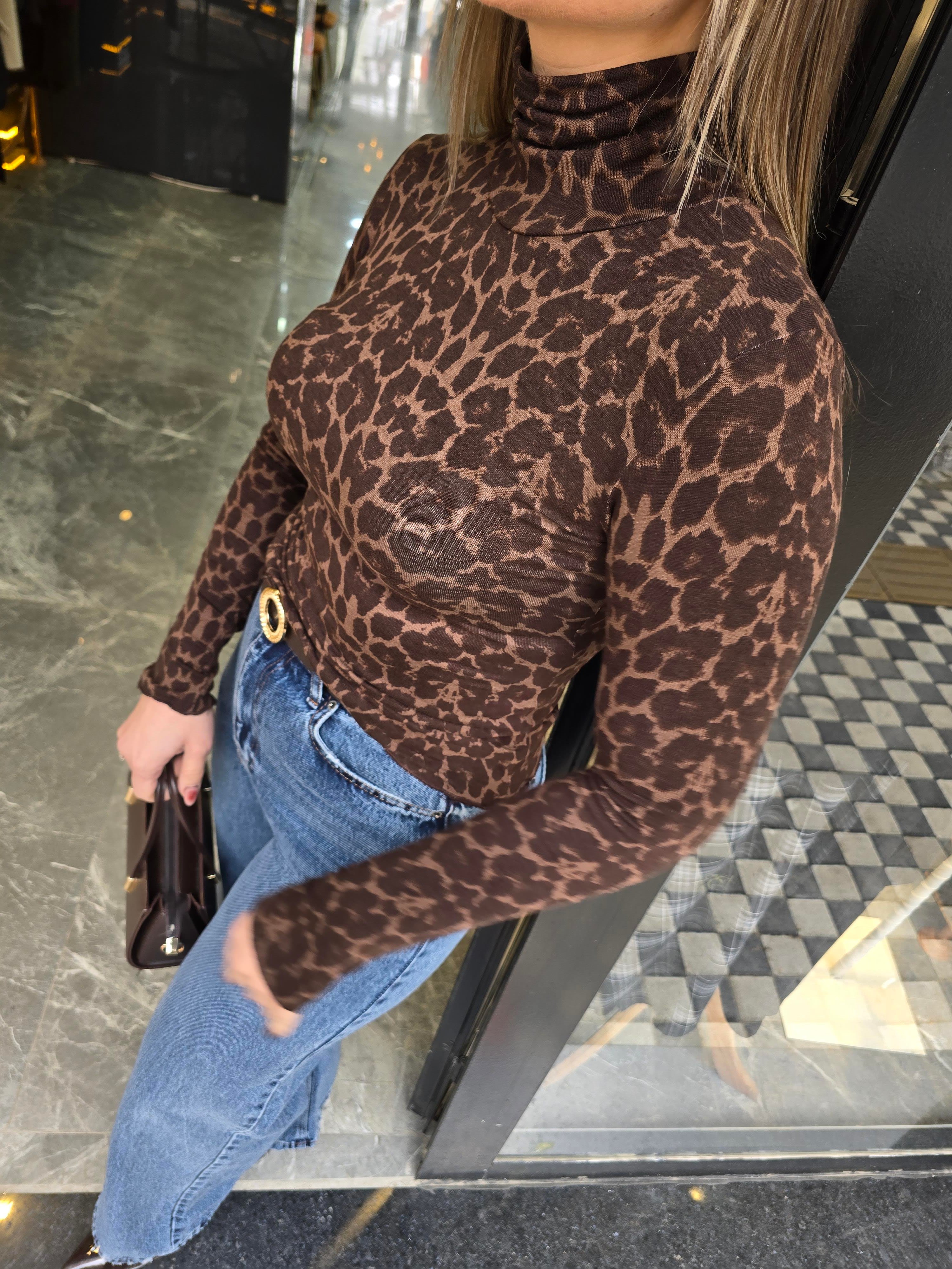 leopar boğazlı basic 